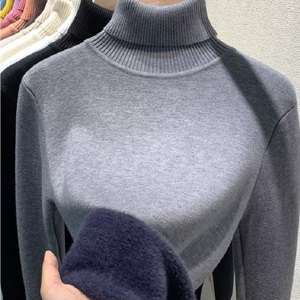 Samtgefütterter Winterpullover für Damen