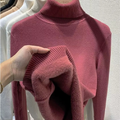 Samtgefütterter Winterpullover für Damen