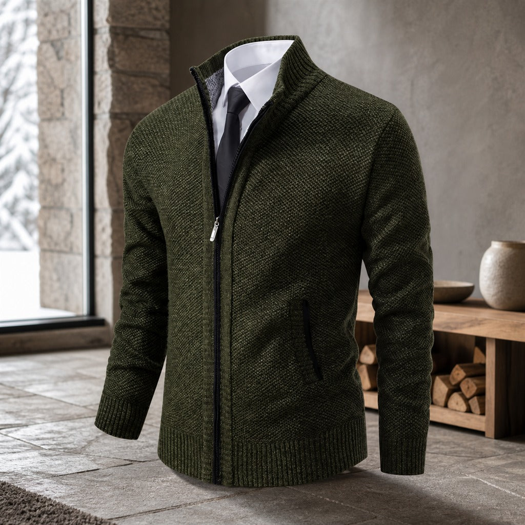 Herren-Fleecejacke mit Stehkragen Cardigan 7