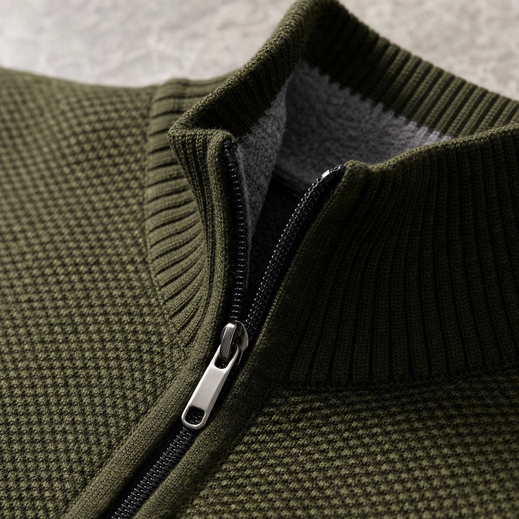 Herren-Fleecejacke mit Stehkragen Cardigan 9