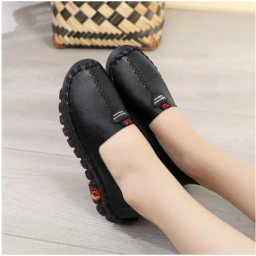 Orthopädischer Leder-Slipper mit rutschfester Sohle