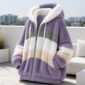 Oversize-Damenjacke mit Plüsch und Kapuze Winter 7