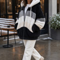 Oversize-Damenjacke mit Plüsch und Kapuze Winter 8
