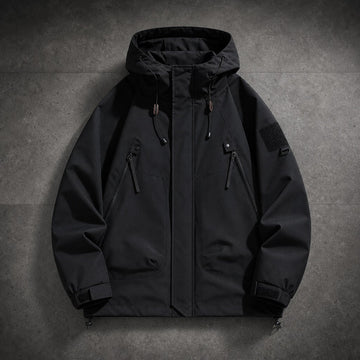Herren-Softshelljacke mit Kapuze wasserdicht Bomber 1
