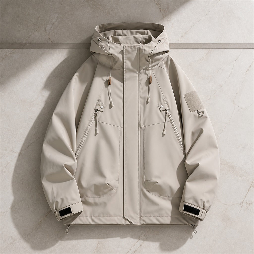 Herren-Softshelljacke mit Kapuze wasserdicht Bomber 2