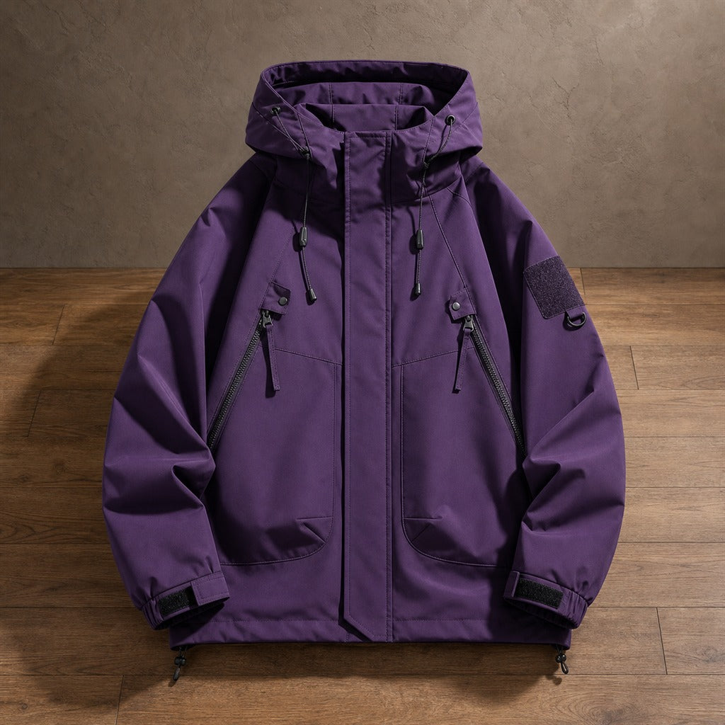Herren-Softshelljacke mit Kapuze wasserdicht Bomber 3