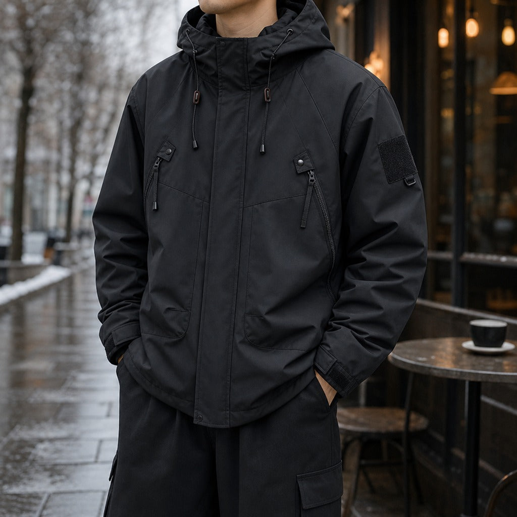 Herren-Softshelljacke mit Kapuze wasserdicht Bomber 6