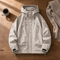 Herren-Softshelljacke mit Kapuze wasserdicht Bomber 9