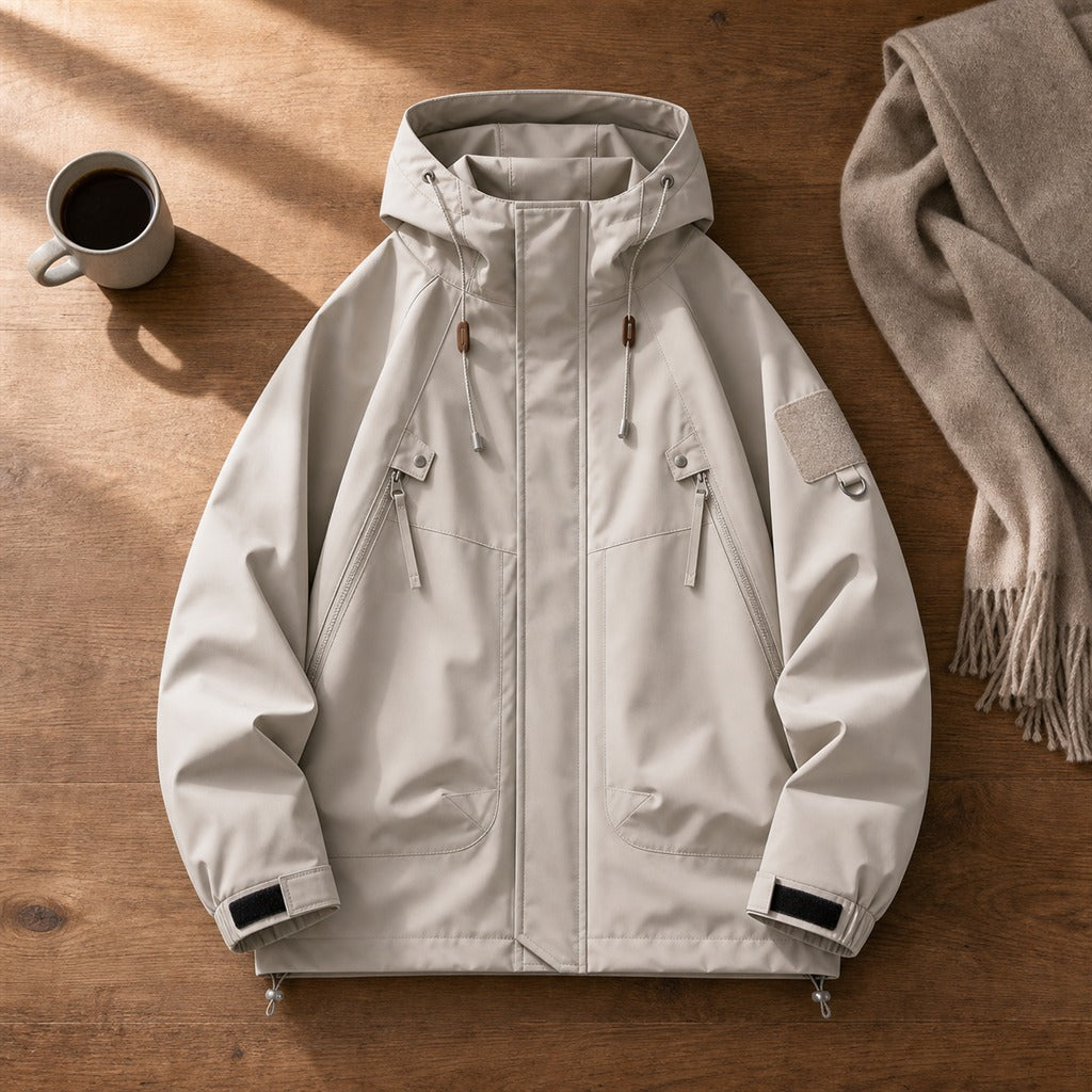 Herren-Softshelljacke mit Kapuze wasserdicht Bomber 9