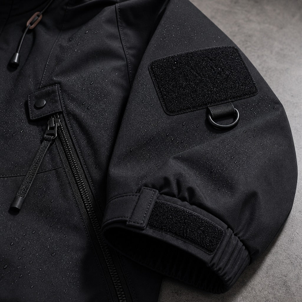 Herren-Softshelljacke mit Kapuze wasserdicht Bomber 10