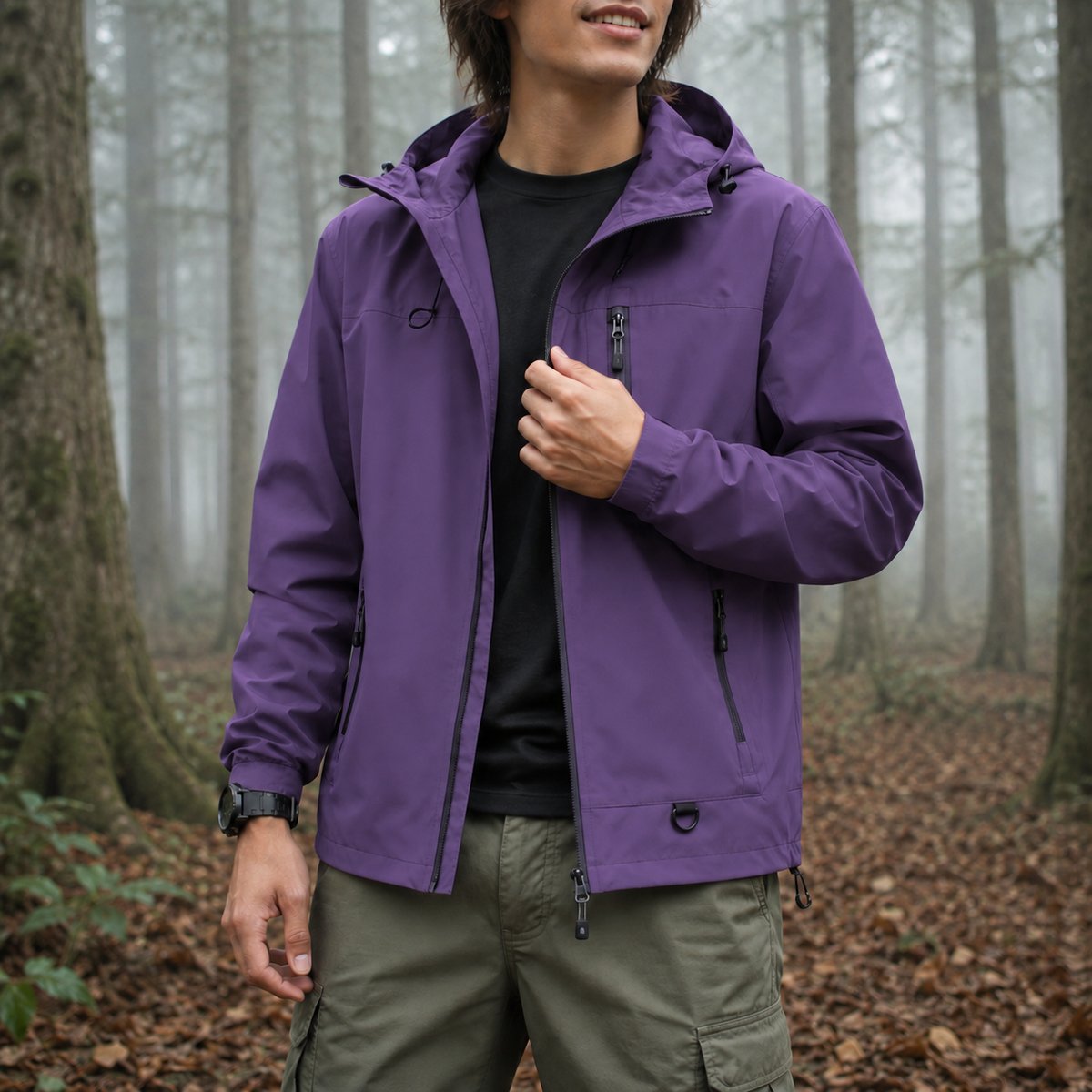 Unisex-Outdoorjacke Lila