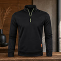 Herren-Sweatshirt mit halbem Reißverschluss Stehkragen Streetwear 1
