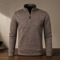 Herren-Sweatshirt mit halbem Reißverschluss Stehkragen Streetwear 4
