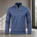 Herren-Sweatshirt mit halbem Reißverschluss Stehkragen Streetwear 5