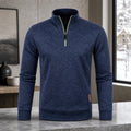 Herren-Sweatshirt mit halbem Reißverschluss Stehkragen Streetwear 7
