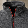 Herren-Sweatshirt mit halbem Reißverschluss Stehkragen Streetwear 9