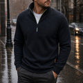 Herren-Sweatshirt mit halbem Reißverschluss Stehkragen Streetwear 10