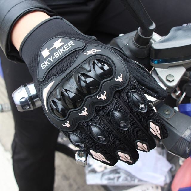 Motorrad-Handschuh aus robustem, wasserdichtem Leder - Hand Shield