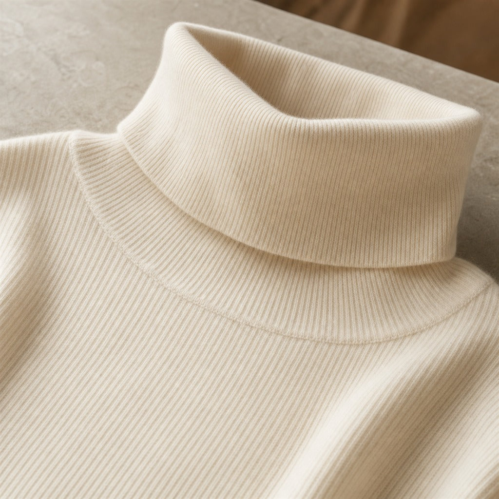 Damen-Pullover Stehkragen Basic Uni Winter 9