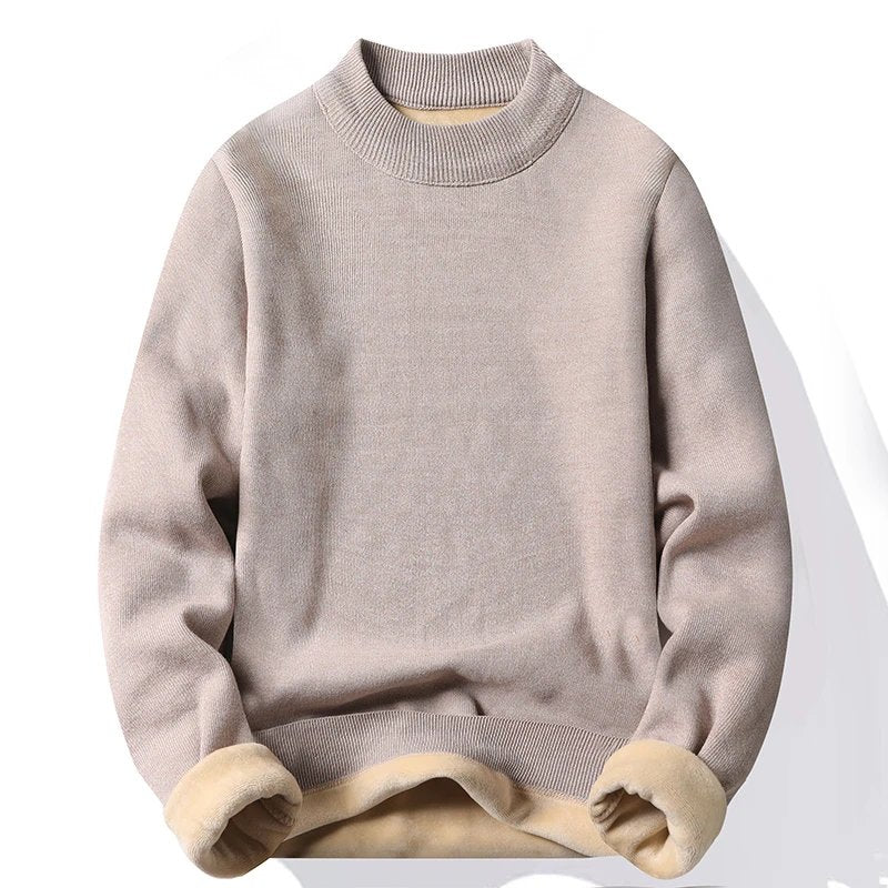 herren-pullover-stehkragen-mock-neck-feinstrick-casual-pullover-langarm-fuer-herbst-und-winter - 2