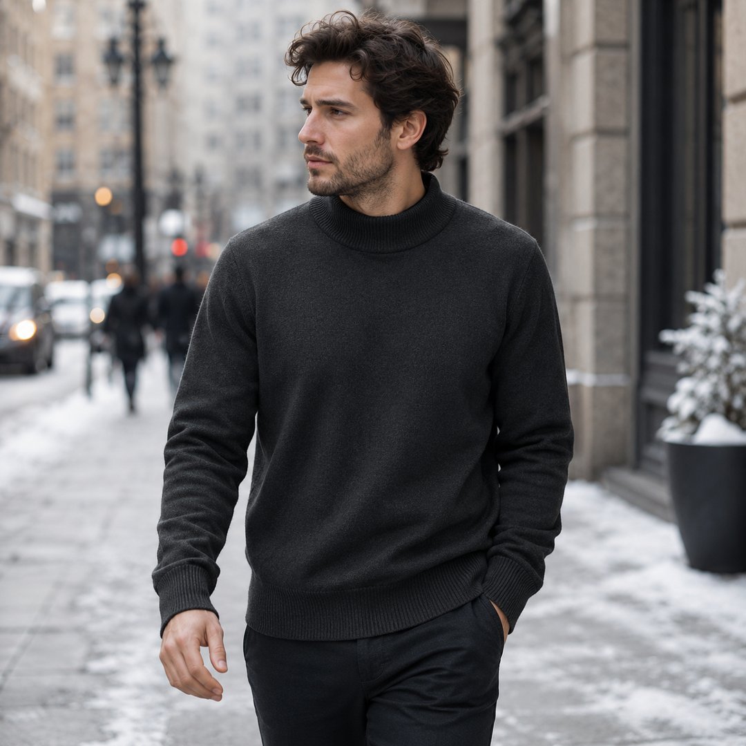 herren-pullover-stehkragen-mock-neck-feinstrick-casual-pullover-langarm-fuer-herbst-und-winter - 8