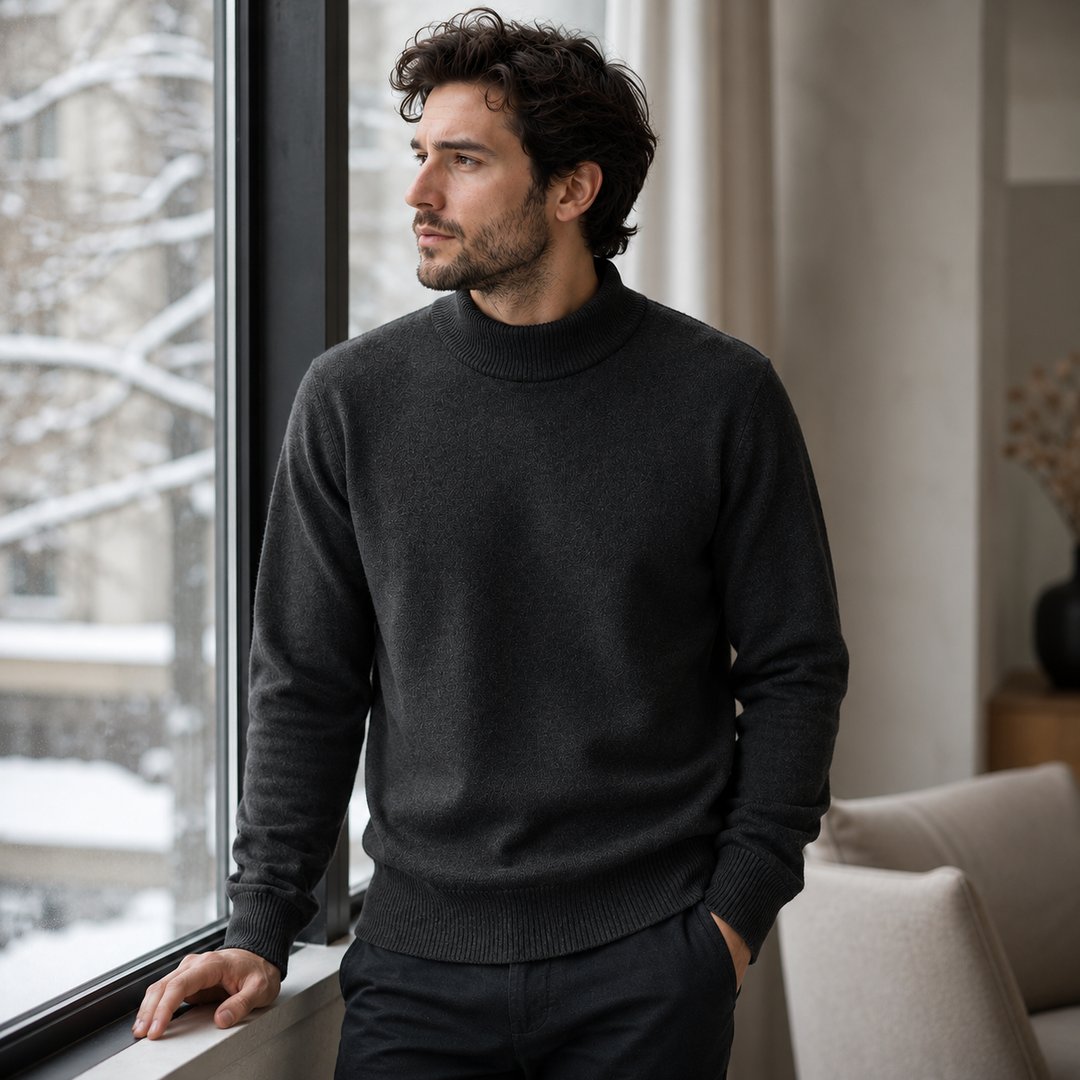 herren-pullover-stehkragen-mock-neck-feinstrick-casual-pullover-langarm-fuer-herbst-und-winter - 14